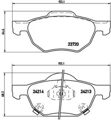 VALEO 670824 Fren Balatası On Honda Accord 2.0 2.4 2.2d 03-08 13237752 13237765 13237766 13237767 13237768 13300867 13301207 13301234 133192294 13319293