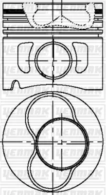 YENMAK 31-04313-000 Pıston+segman Std (79.51mm) (1.-2. Pıstonlar) Golf Iv Bora Transporter T5 Audı A3 A4 A6 Alhambra Cor 038107101CA