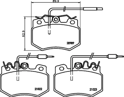 PSA 95647733 4 Brake Pads/F 14201220 1611458580 1617248380 1617248480 1618859680 169001 24202320 420968 420969 424689