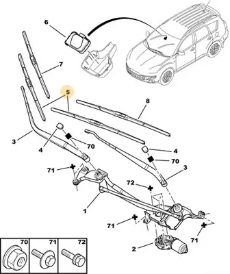 PSA 1623233980 Erp Sılecek Supurgesı 4007 Vıvaro A C4 Aırcross Mondeo Iı Punto Crv Iı 1392219 1608028480 1608028680 1608028780 1608028880 1608877780 1611352580 1613291180 1613291580 1623233980