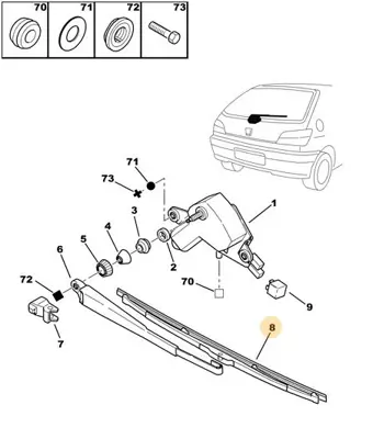 PSA 1623236680 Erp Sılecek Sag 500 Mm  Expert 12  Jumpy Lada Samara  6426ht 1623236680