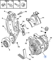 PSA 1611424380 Alternator Gergı Rulmanı 1004485 1004549 1004583 1041193 1069359 1072316 1073485 1079155 1111928 1113611