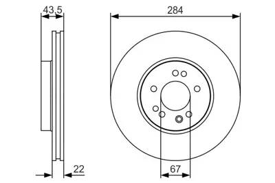 BOSCH 0986479S15 Fren Dıskı On W124 190e E200 E220 A1294210312