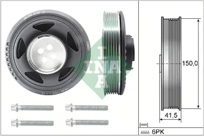 INA 544 0129 20 Krank Kasnagı Bmw F20 F21 114d 116d 18- 216d Mını Clubman F54 Cooper D One D 15-18 11238584913 8584913