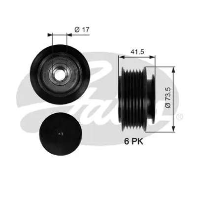 GATES OAP7068 Alternator Kasnagı T4 2.5 Tdı 96-> 74903119E