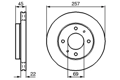 BOSCH 0986478673 Fren Dıskı On Hyundaı Sonata 89>98 5171233010