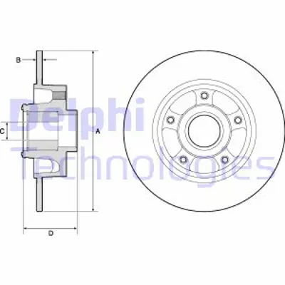 DELPHI BG9137RSC Fren Dıskı Arka Rulmanlı Renault Megane Iıı Scenıc Iıı 08- 432007556R