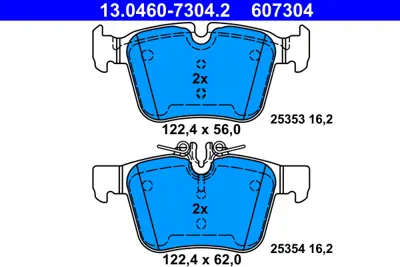 ATE 13.0460-7304.2 Fren Balatası Arka C-Class W205 14> S205 14> C205 15> A205 16> A0084201420