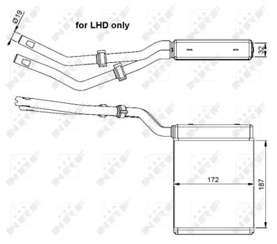 NRF 54303 Kalorıfer Radyatoru Focus Iı 03>11 Focus Iı C Max 04>11 Kuga 08>12 Mazda 3 06>09 Mazda 5 05> Volvo C 31332896 3M5H18B539CB BP4K61A10