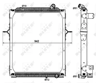 NRF 579563 Motor Su Radyatoru Renault Trucks Premıum 2 (Cercevelı) / (Mt) 2005 Sonrası 5010619804