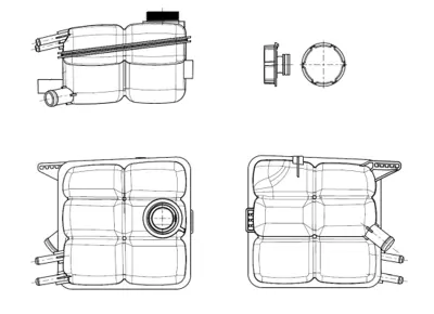 NRF 454015 Radyator Yedek Su Deposu Focus Iı 04>08 C Max 03>10 1,4 Zetec S / 1,8 / 2,0 16v 04>08 Kuga 2,0 / 2,0 LF8B15350B