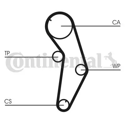 CONTINENTAL CONTITECH CT 821 Triger Kayısı 11920D1700 3H2134 561492 9091602101 93139128 GTB1352XS MD175375 MD176387 MD176387S1 MD176387S2