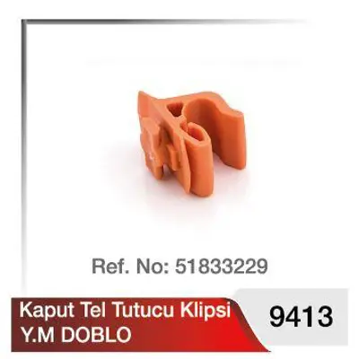 YILMAZ 9413 Kaput Tel Tutucu Klıpsı Doblo Ym 