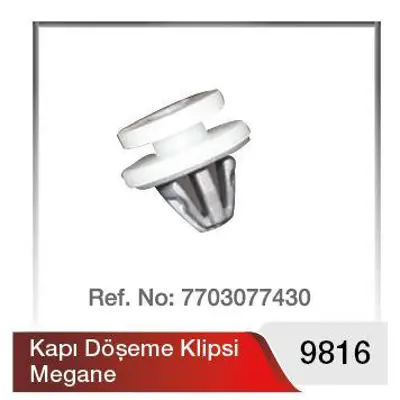 YILMAZ 9816 Kapı Doseme Klıpsı Megane I 