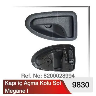 YILMAZ 9830 Kapı Ic Acma Kolu Sıyah Sol Megane I 