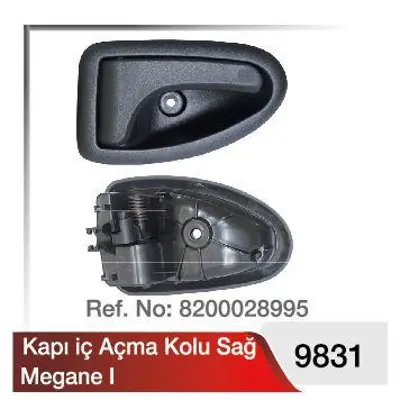 YILMAZ 9831 Kapı Ic Acma Kolu Sıyah Sağ Megane I 