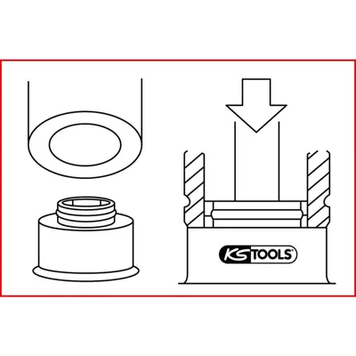 KS TOOLS 50007597 Supap Tapetı GM 1003734, GM 1007308, GM 1037330, GM 10373302, GM 1037331, GM 1043175, GM 1663393, GM 46448011, GM 46765629, GM 46815383