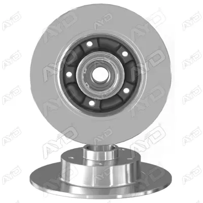 AYD 50763B Fren Dıskı Arka Rulmanlı 260mm Renault Megane Iıı-Scenıc Iıı 08-> GM 1JE615601, GM 20514093, GM 20515093, GM 230692, GM 30870423, GM 30873324, GM 373811, GM 402020003R, GM 402020005R, GM 402021651R