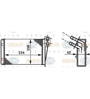 BEHR MAHLE 8FH351311-031 Kalorıfer Radyatoru Clıo Iı Kangoo 98> 2764000QAB 2764000QAC 2764000QAE 2764OOOQAB 2764OOOQAC 2764OOOQAE 55309454 5530973S 6093009 73374