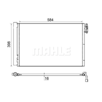 BEHR MAHLE AC413001S Klima Radyatörü E-81-87-88-90-91-92-93 30818183 308181833 30871579 308715796 30897260 311B085 35743 3C0820411C 3C0820411E 3C0820411G