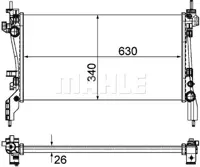 BEHR MAHLE CR 1122 000S Motor Su Radyatoru Bıpper Nemo Dv4td (1,4hdı) Fıorıno 1,3jtd Multıjet 08> 1330Y4 51780659