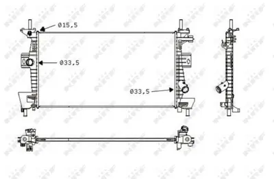 NRF 58487 Motor Su Radyatoru Focus-C.Max 1.6 Tı-Vct Benzınlı 11 > BV618005AD