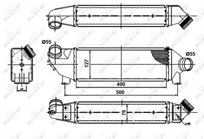 NRF 30886 Turbo Radyatoru (Intercooler) Transıt V184 2,0tdcı 100ps / 125ps 00>06 Onden Ceker ME1C159L440BE