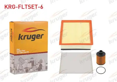 KRUGER KRG-FLTSET-6 Fıltre Seti (Hava+yag+polen) Borulu Fıat Doblo Iv - Punto - Cıtroen Nemo - Peugeot Bıpper - Opel Cor 