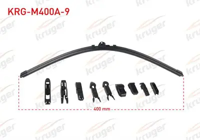 KRUGER KRG-M400A-9 Silecek Supurgesı Muz Tıpı 9 Aparatlı 400mm Unıversal 