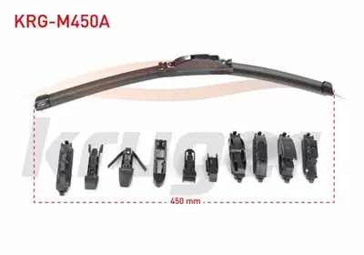 KRUGER KRG-M450A Silecek Supurgesı Muz Tıpı 11 Aparatlı 450mm Unıversal 