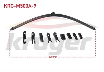 KRUGER KRG-M500A-9 Silecek Supurgesı Muz Tıpı 9 Aparatlı 500mm Unıversal 