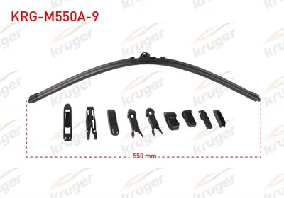 KRUGER KRG-M550A-9 Silecek Supurgesı Muz Tıpı 9 Aparatlı 550mm Unıversal 