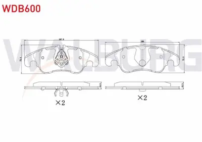 WALBURG WDB600/1 Fren Balata On Fıslı A4 (8k2b8) 2.0 Tfsı 2007-2015- 2.0 Tdı 2007-2015- A5 (8t3) 3.0 Tdı 2007-2017-  
