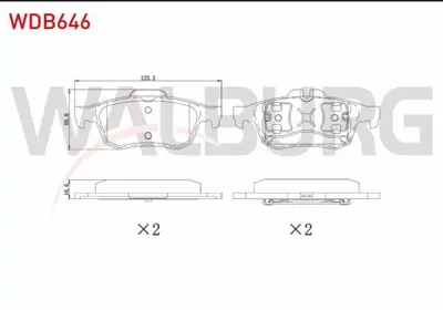 WALBURG WDB646 Fren Balata Arka Renault Latıtude 2.0 16v 2011-- Latıtude 2.0 Dcı 2011- - Latıtude 1.5 Dcı 2011- 