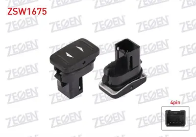 ZEGEN ZSW1675 Cam Acma Anahtarı Teklı 4 Pın Ford Mondeo 2007-2015 