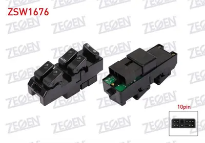 ZEGEN ZSW1676 Cam Acma Anahtar Grup 10 Pın Ford Ranger 1996-2006 - B2500 1996-2006 