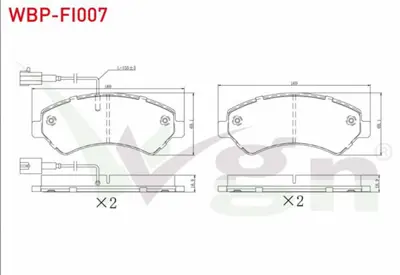 WGN WBP-FI007 Fren Balata On Cıft Fıslı Fıat Ducato Iıı 2006- - Peugeot Boxer Iıı 2006-- Cıtroen Jumper Iıı 2006-- WBP-FI007