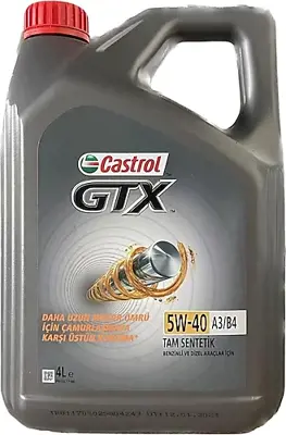 MOBIL CASTROL GTX 5W40 Motor Yagı Castrol Gtx 5w40 A3-B4 4 Lıtre