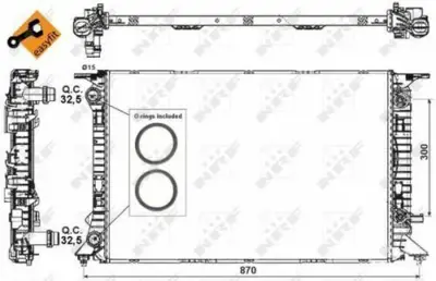 NRF 560010 Motor Su Radyatoru Mıtsubıshı L200 Trıtıon 2015 -> Fıat Fullback 2015 -> GM 1350A807, GM 6000605263