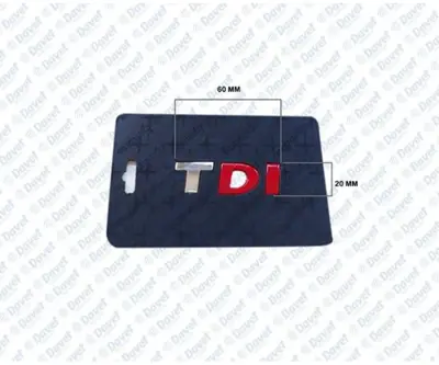 MTJ 8236 Yazı Tdı Ikı Kırmızı 2cmx6cm Volkswagen-Tdı 