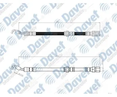 SVAC 300156 Arka Sağ Fren Hortumu Lacettı 05-> 46472568000 5157085Z00 8200008621 96308124 96367196 96387196 96404804 964O48O4 96549725 GBH194