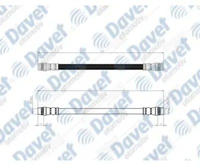 SVAC 600163 Arka Boru Arası Fren Hortumu Megane Iıı 08-> 34341163565 4280673 462100003R 462104088R 462106659R 4814Z9 4D0611715B 543140004R 8200646065