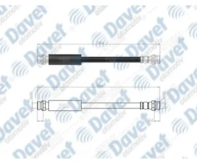 SVAC 710100 Arka Fren Hortumu Mazda Iı 03-> 1151027 1217819 1426701 1623256880 2S612282AD 2S612282AE 2S612282AF 480692 4806C1 D35043810A