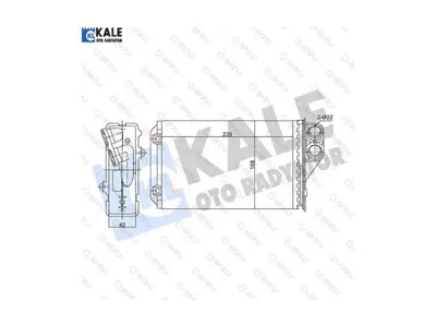 KALE 346475 Kalorıfer Radyatoru C5 1.8 2.0 16v 3.0 V6 1.6 2.0hdı 01>04 Mekanık 235x158x42 GM 6448J8