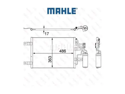 BEHR MAHLE AC409000S Klıma Radyatoru Merıva A Z13dtj Z17dth Z16let 13148296 1336592 1465523 1758551 1850094 52405230 8072038 8FC351302551 94882 DCN20025