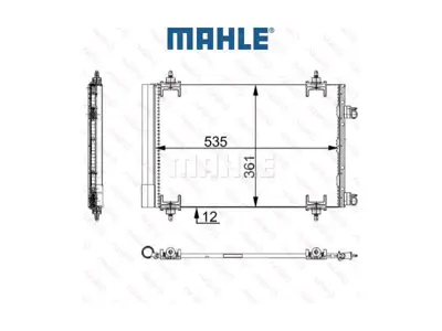 BEHR MAHLE AC668000S Klıma Radyatoru 307 C4 Ym Tu5jp4 14008369 1400836980 14401430 1440143080 144609U20A 144619U20A 144619U21A 14461EM00A 1499040080 1610161960