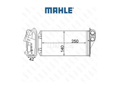 BEHR MAHLE AH245000S Kalorıfer Radyatoru C2 C3 1007 1.4 Hdı 6033013 6448K9 71154 71999