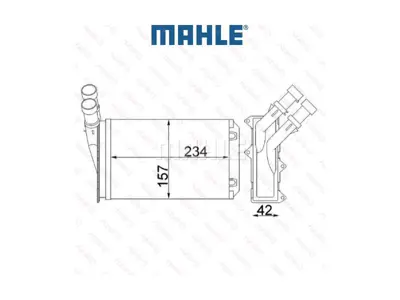 BEHR MAHLE AH83000S Kalorıfer Radyatoru 306 Zx Partner Berlıngo 6033005 644878 644880 644881 6448C8 6448K0 648878 6488C8 71151 71156