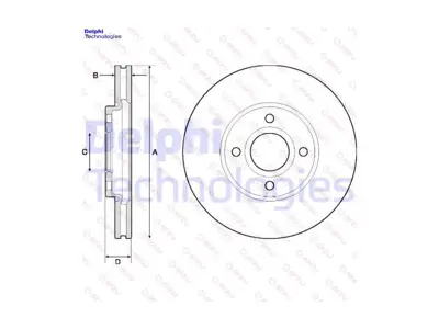 DELPHI BG4715 Fren Dıskı On Ford Ecosport 17- 12206843 1781236 1805749 1854394 2025103 2026104 2256977 7155210033 CN151125AA CN151125AB