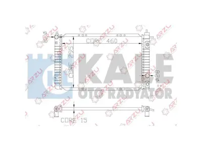 KALE 342260 Su Radyatoru Matız  0.8 98+ (Brazıng) At 1313004 61663 8MK376762511 8MK376767301 96314162 96314772 9632533 96325333 96325520 96325776